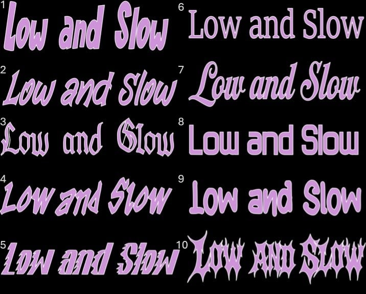 Low and Slow Stickers