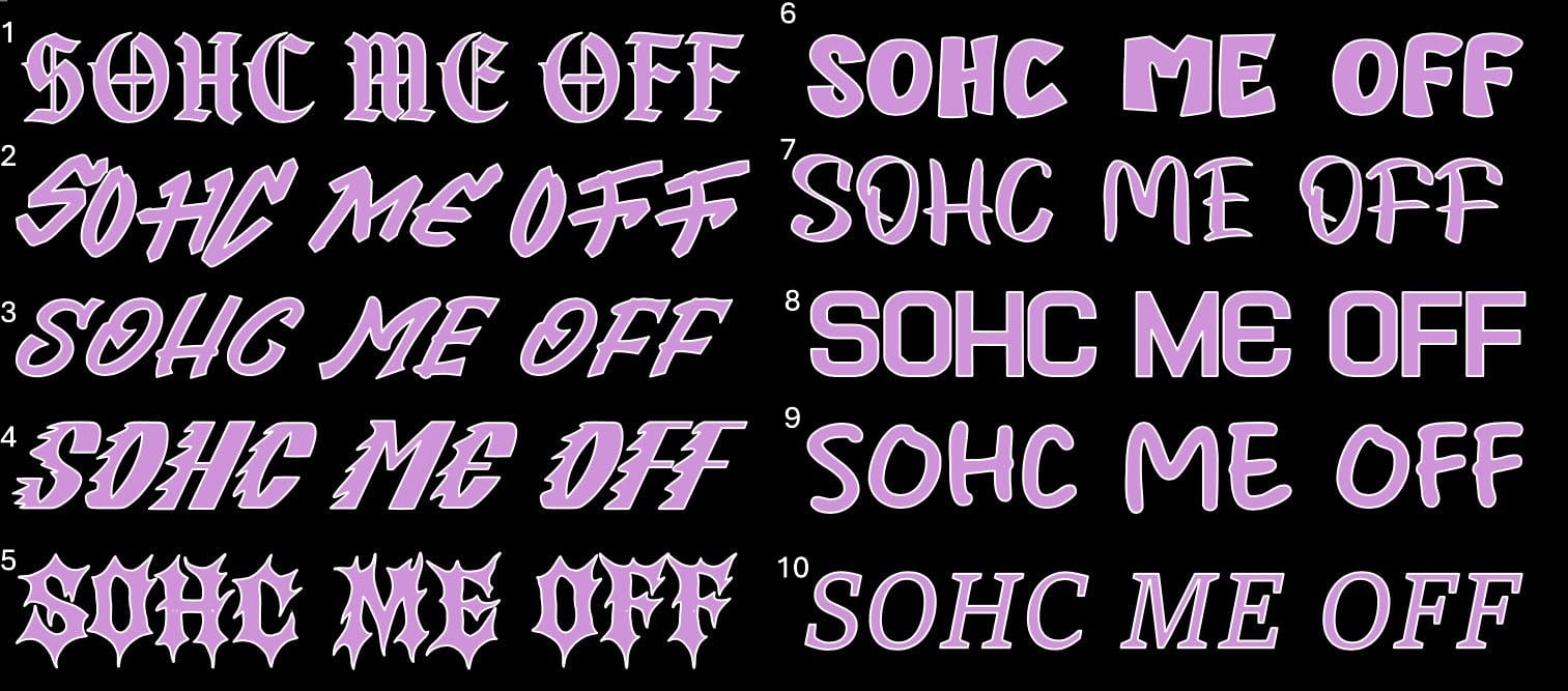 Sohc Me Off Stickers